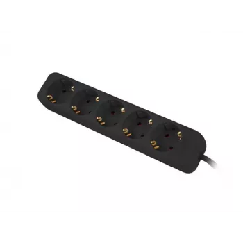 Maitinimo ilgintuvas Lanberg PS0-05F-0150-BK 1,5m 5 AC lizdai Vidaus naudojimui Juodas