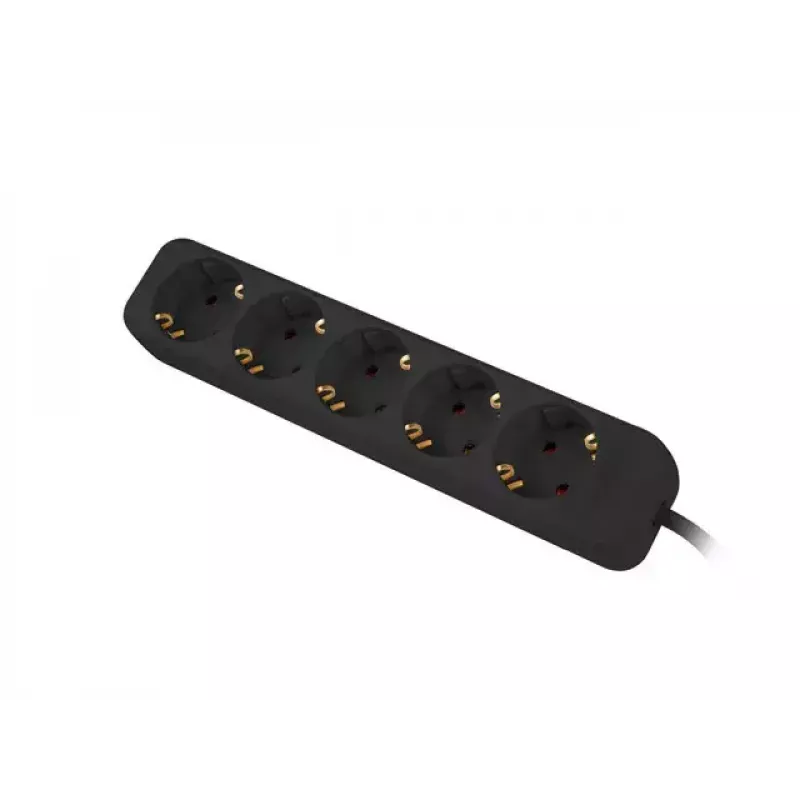 Maitinimo ilgintuvas Lanberg PS0-05F-0150-BK 1,5m 5 AC lizdai Vidaus naudojimui Juodas