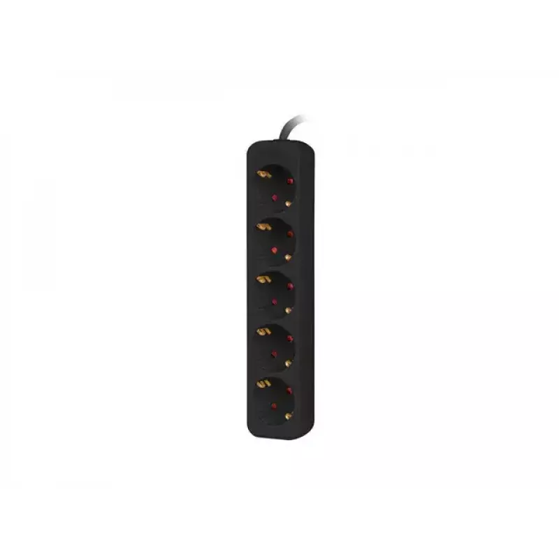 Maitinimo ilgintuvas Lanberg PS0-05F-0150-BK 1,5m 5 AC lizdai Vidaus naudojimui Juodas