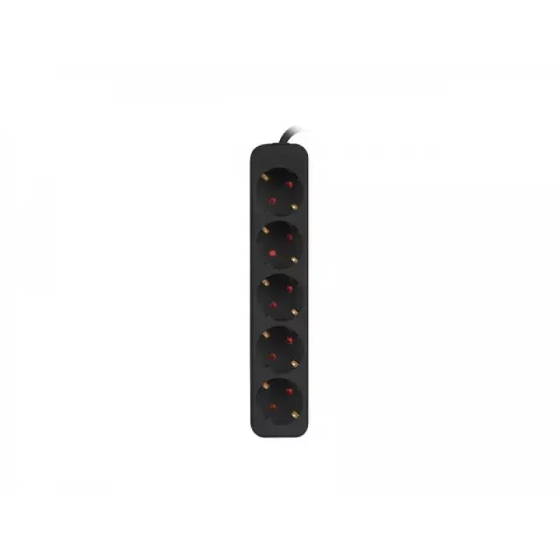 Maitinimo ilgintuvas Lanberg PS0-05F-0150-BK 1,5m 5 AC lizdai Vidaus naudojimui Juodas