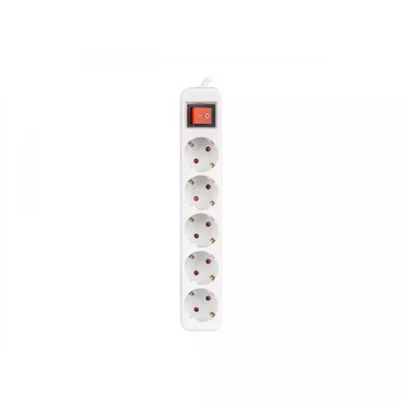 Maitinimo ilgintuvas Lanberg PS1-05F-0150-W 1,5 m 5 kintamosios srovės lizdai Vidinis Baltas
