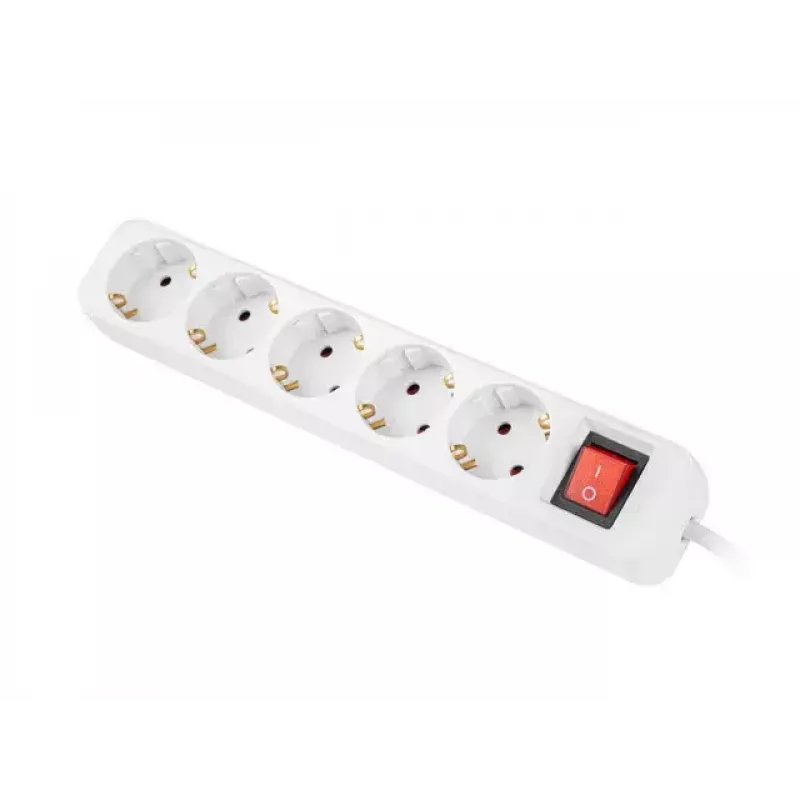Maitinimo prailgintuvas Lanberg PS1-05F-0300-W 3 m 5 AC lizdai patalpoms baltas