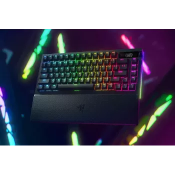 Razer JuodaWidow V4 Pro klaviatūra, žaidimų, USB, RF belaidė, Bluetooth, QWERTY US, juoda