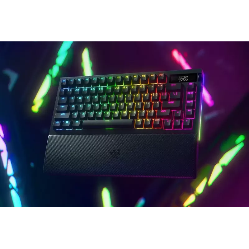 Razer JuodaWidow V4 Pro klaviatūra, žaidimų, USB, RF belaidė, Bluetooth, QWERTY US, juoda