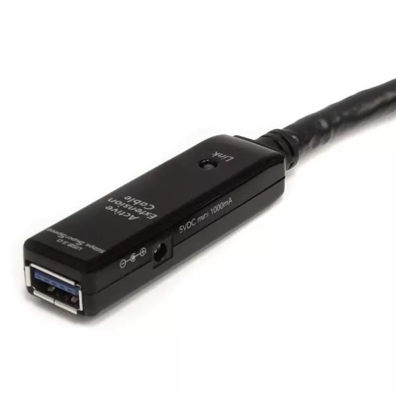 StarTech.com 10 m USB 3.0 aktyvus ilginamasis kabelis, USB-A į USB-A, 10 m, USB 3.2 Gen 1 (3.1 Gen 1), 5 Gbit/s, juodas