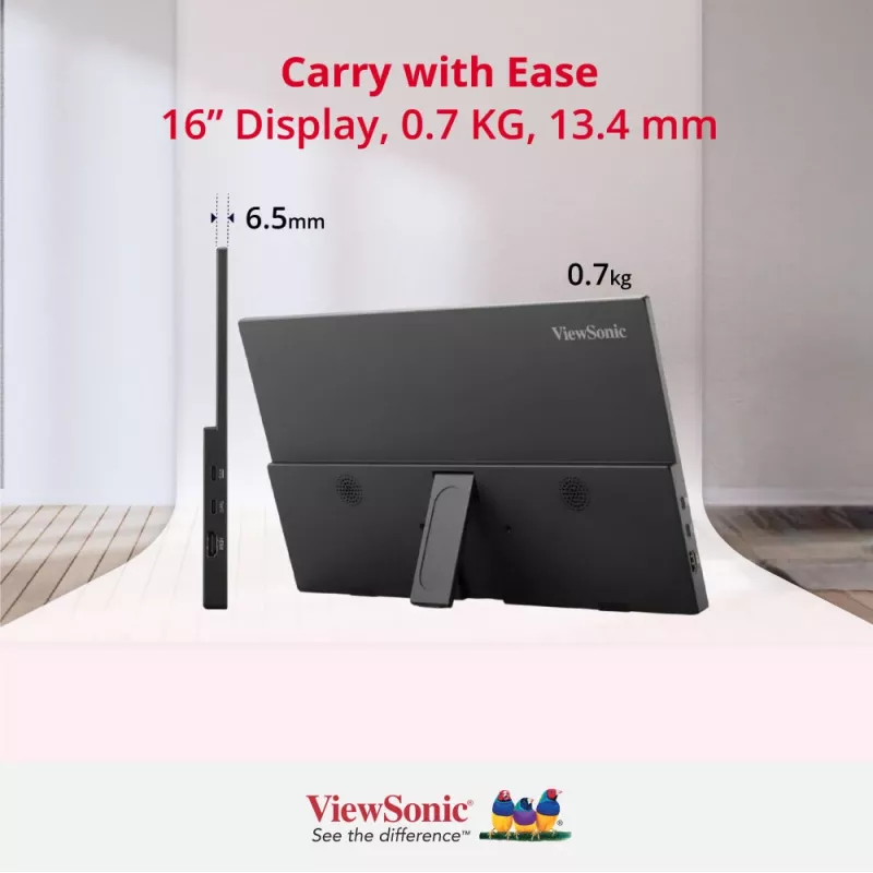 Viewsonic VA1650 kompiuterio monitorius 40,6 cm (16 colių) 1920 x 1080 pikselių Full HD LED juodas