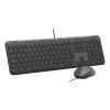 Laidinė pilno dydžio klaviatūra su pele Logitech 920-013349 — USB, QWERTY US International, grafitas, 1,8 m laidas