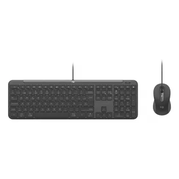 Laidinė pilno dydžio klaviatūra su pele Logitech 920-013349 — USB, QWERTY US International, grafitas, 1,8 m laidas
