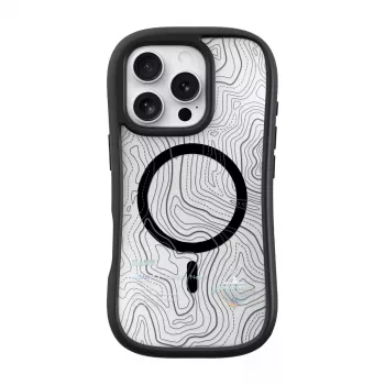 Dėklas LAUT POP ADVENTURE, skirtas iPhone 16 Pro, permatomas juodas