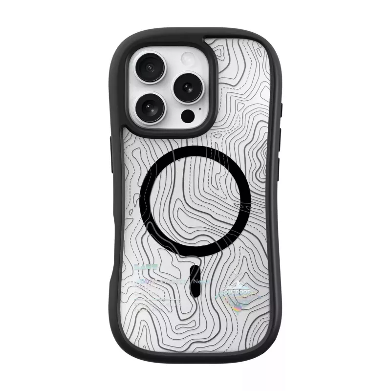 Dėklas LAUT POP ADVENTURE, skirtas iPhone 16 Pro, permatomas juodas