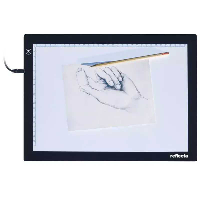 Viengubas nuotraukų rėmelis Reflecta LED šviesos padas A4 Super plonas juodas 31x21 cm