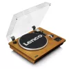 Diržinė garso patefono plokštelių grotuvas Lenco LS-55WA medinis pusiau automatinis USB Bluetooth