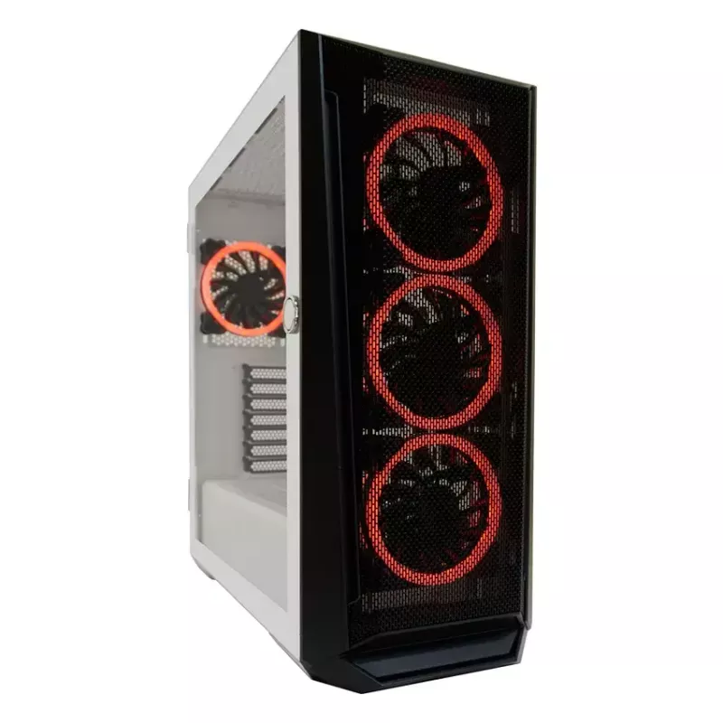PC korpusas LC-Power Holo-1_X Midi Tower, baltas