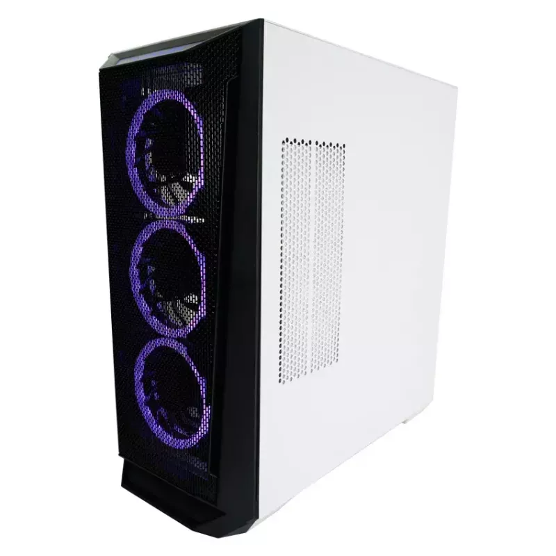PC korpusas LC-Power Holo-1_X Midi Tower, baltas
