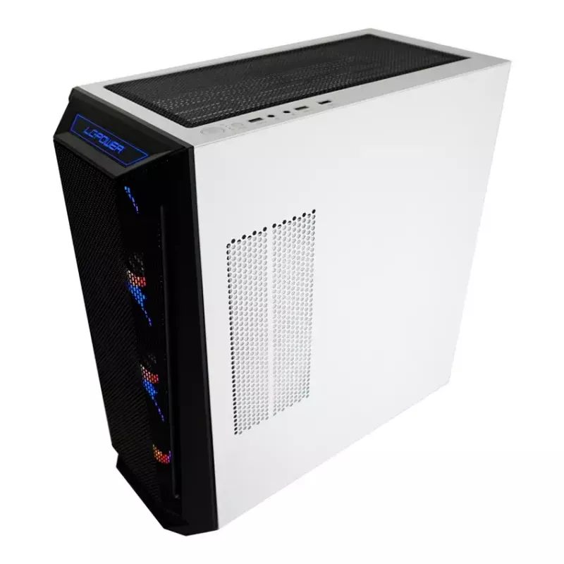 PC korpusas LC-Power Holo-1_X Midi Tower, baltas