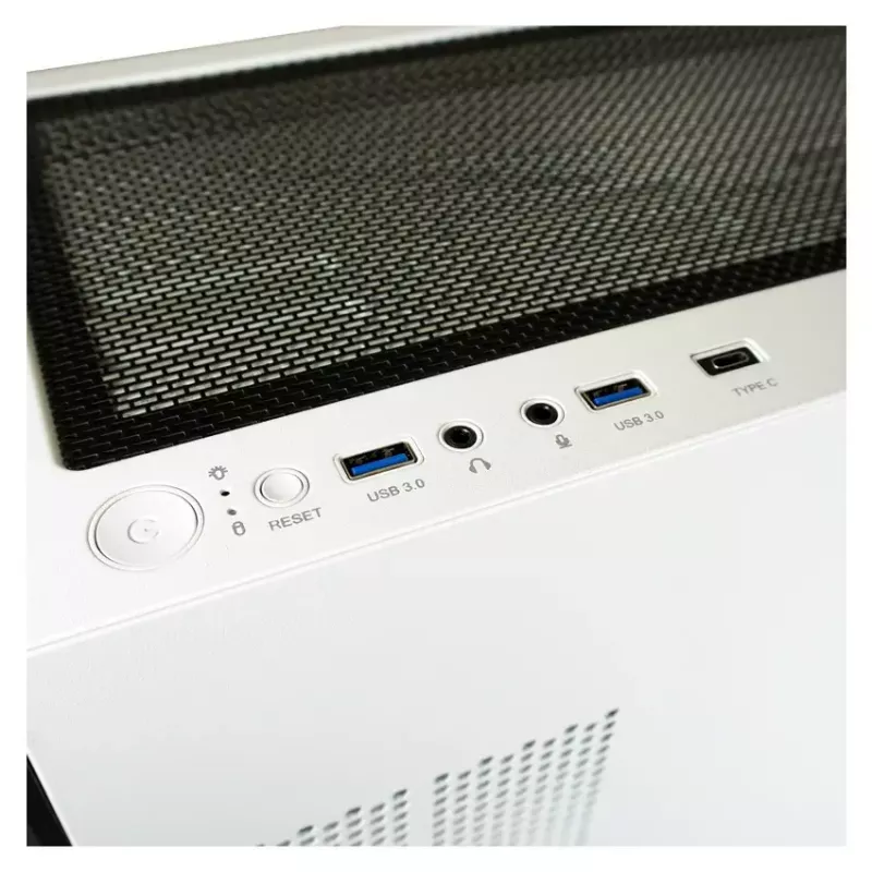 PC korpusas LC-Power Holo-1_X Midi Tower, baltas