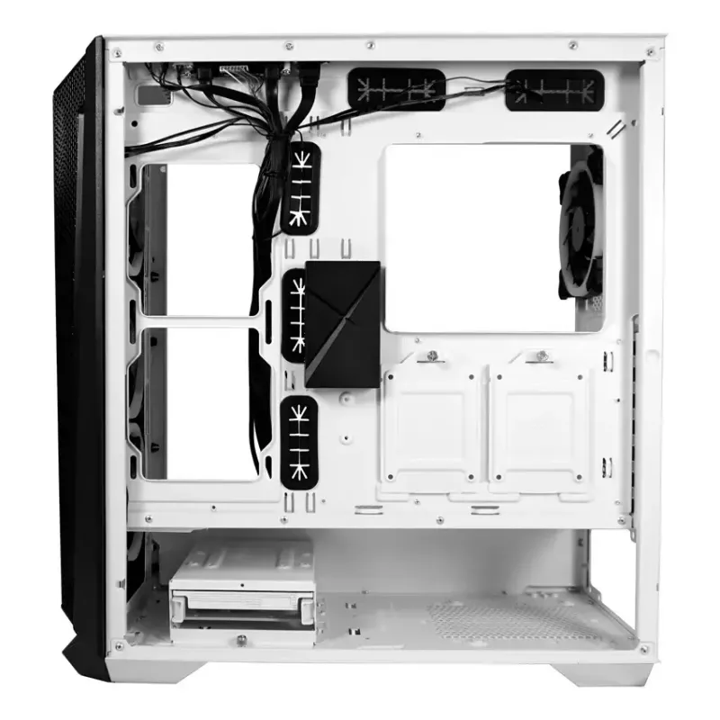 PC korpusas LC-Power Holo-1_X Midi Tower, baltas