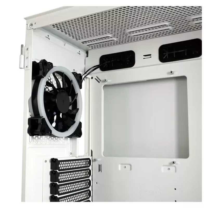 PC korpusas LC-Power Holo-1_X Midi Tower, baltas