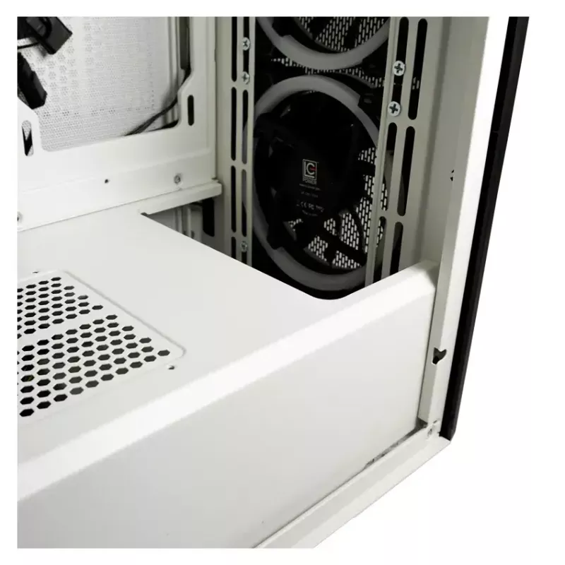 PC korpusas LC-Power Holo-1_X Midi Tower, baltas