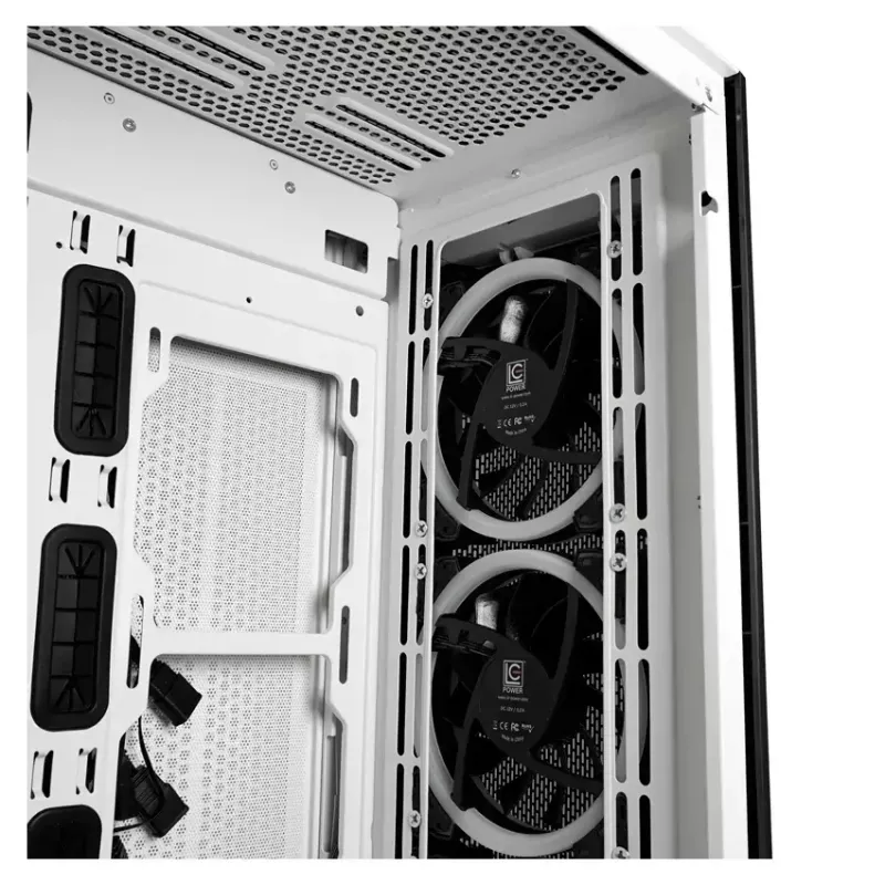 PC korpusas LC-Power Holo-1_X Midi Tower, baltas