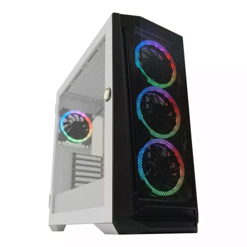 PC korpusas LC-Power Holo-1_X Midi Tower, baltas