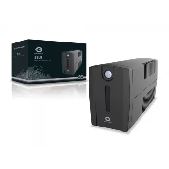 Conceptronic ZEUS 650VA 360W UPS, Schuko lizdas, Line-Interactive, 0.65 kVA, 360 W, 220 V, 240 V, 220 V