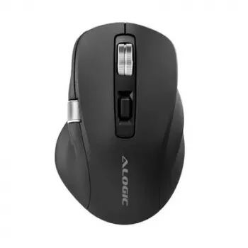 ALOGIC AMBT7KBK belaidė pelė — dešiniarankiams, RF + Bluetooth, 6400 DPI, 7 mygtukai, juoda
