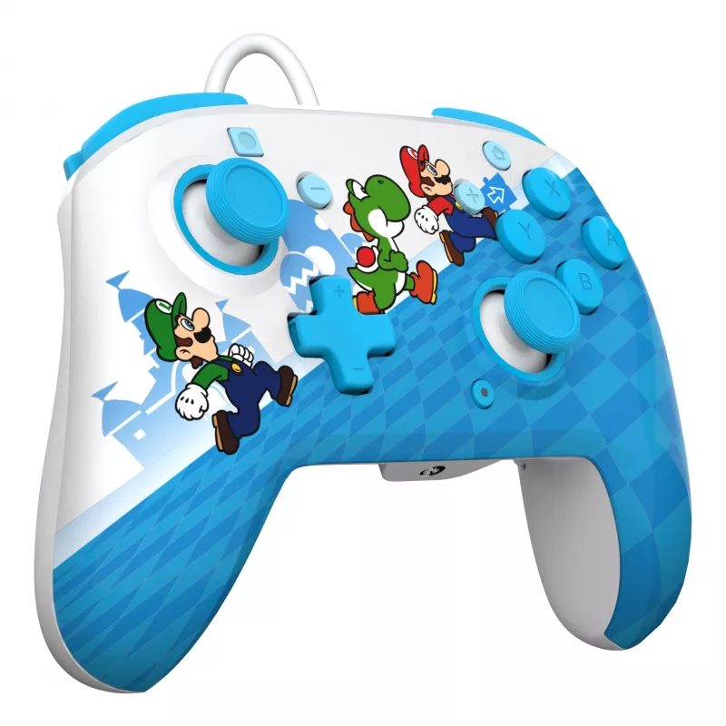 PDP Mario Escape REMATCH žaidimų pultas, skirtas „Nintendo Switch“ – laidinis USB, D-pad, pradžios mygtukas, įvairiaspalvis