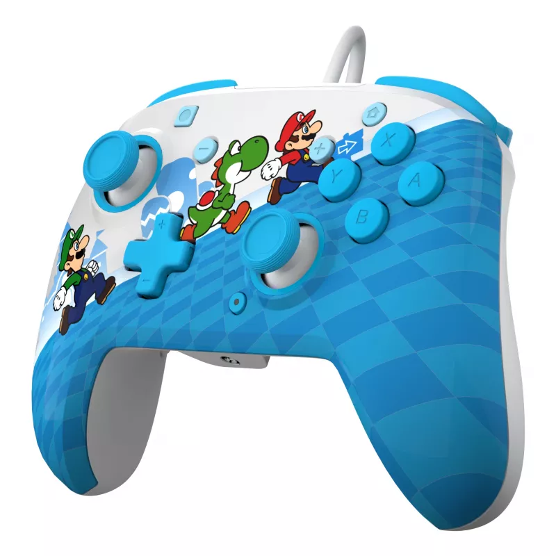 PDP Mario Escape REMATCH žaidimų pultas, skirtas „Nintendo Switch“ – laidinis USB, D-pad, pradžios mygtukas, įvairiaspalvis