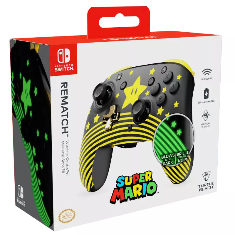 Žaidimų pultelis Turtle Beach Rematch Juoda Gold Geltona Bluetooth Nintendo Switch