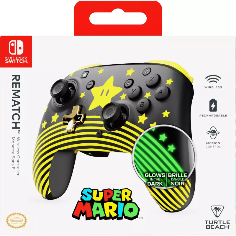 Žaidimų pultelis Turtle Beach Rematch Juoda Gold Geltona Bluetooth Nintendo Switch