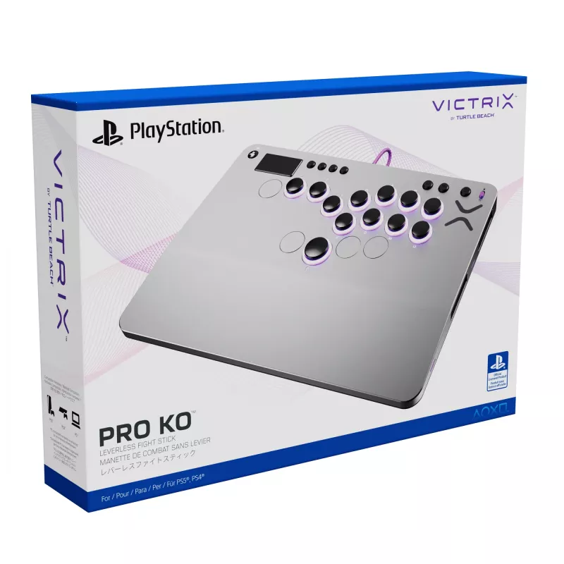 PDP Victrix Pro KO Leverless Fight Stick pilka USB kovos lazda kompiuteriui, PlayStation 4, PlayStation 5