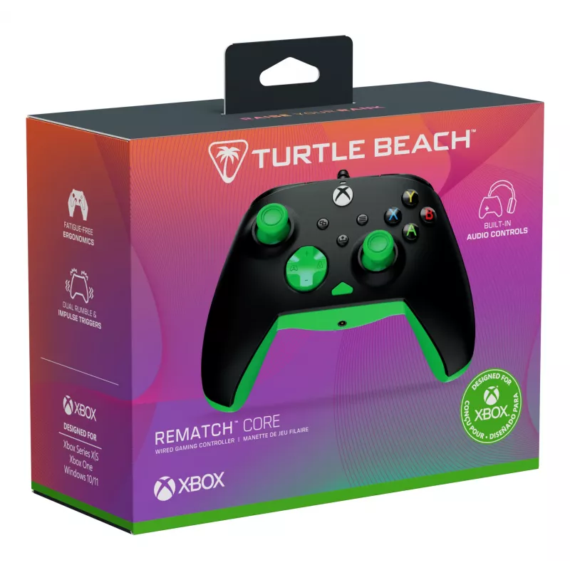 Žaidimų pultas Turtle Beach Rematch Core Juoda Green USB Wired PC Xbox