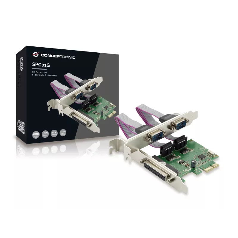 Conceptronic PCI Express kortelė 1 lygiagretusis prievadas ir 2 nuoseklieji prievadai