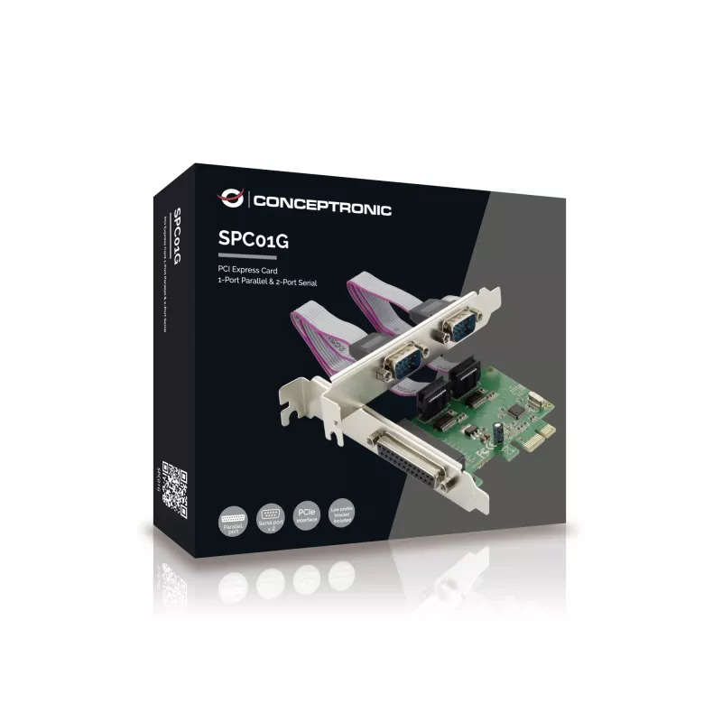 Conceptronic PCI Express kortelė 1 lygiagretusis prievadas ir 2 nuoseklieji prievadai