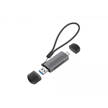 Conceptronic BIAN05G 2-in-1 USB 3.0 dvigubos jungties kortelių skaitytuvas, SD/MicroSD 3.0, UHS-I