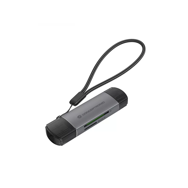Conceptronic BIAN05G 2-in-1 USB 3.0 dvigubos jungties kortelių skaitytuvas, SD/MicroSD 3.0, UHS-I