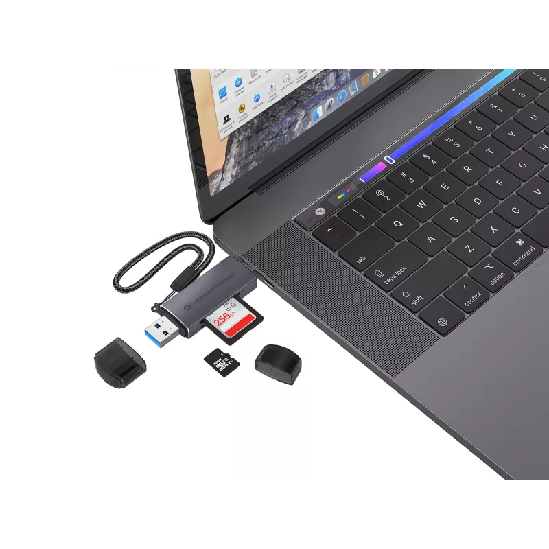 Conceptronic BIAN05G 2-in-1 USB 3.0 dvigubos jungties kortelių skaitytuvas, SD/MicroSD 3.0, UHS-I