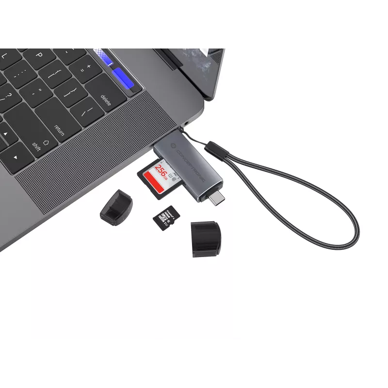 Conceptronic BIAN05G 2-in-1 USB 3.0 dvigubos jungties kortelių skaitytuvas, SD/MicroSD 3.0, UHS-I