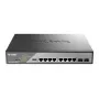 D-Link DSS-200G-10MPP tinklo jungiklis Valdomas L2 Gigabit Ethernet (10/100/1000) Power over Ethernet (PoE) 1U Juoda, Pilka