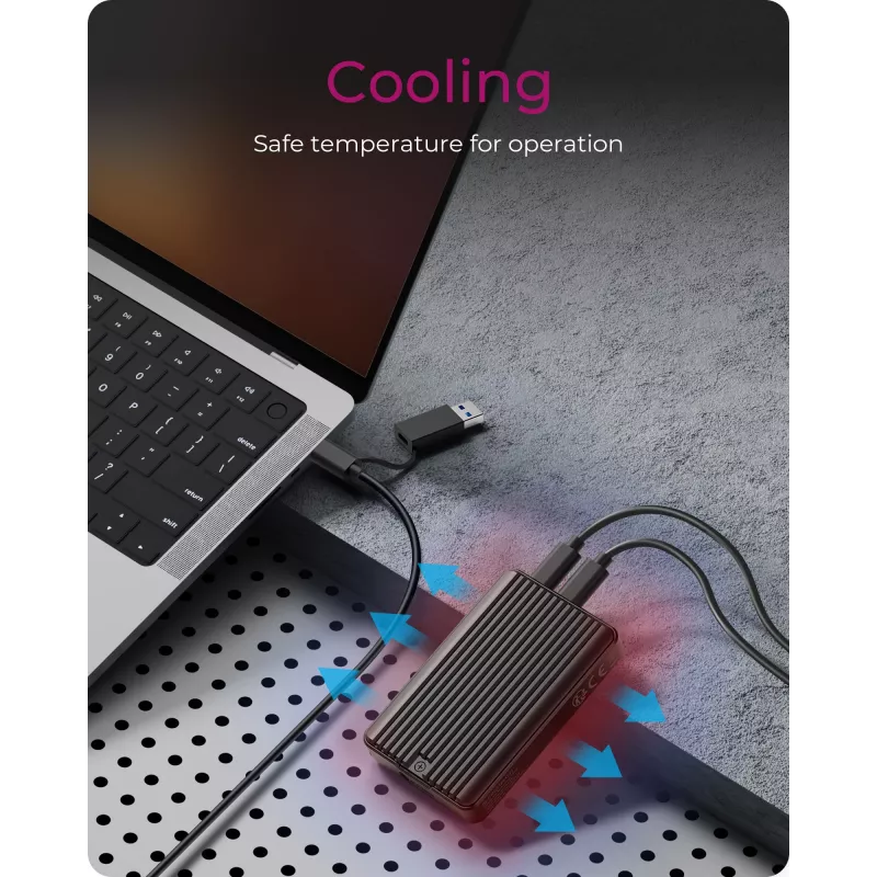 ICY BOX IB-CR601M-C31 SSD korpusas Juodas M.2
