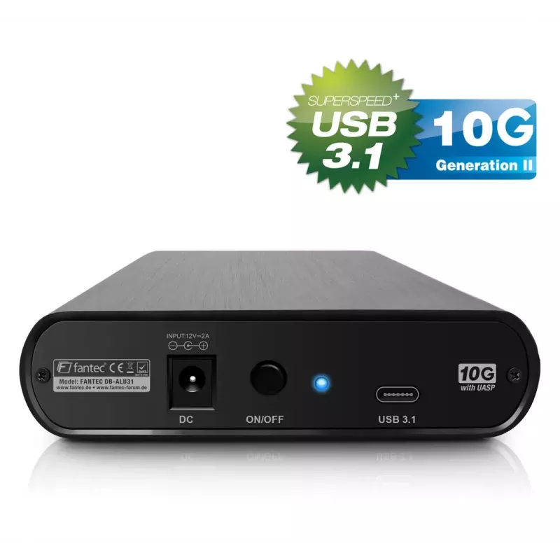 HDD korpusas Fantec DB-ALU31 juodas 3,5 col.