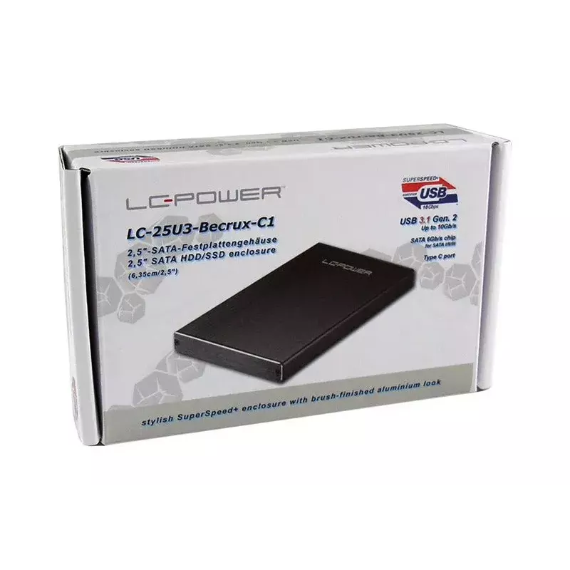 HDD korpusas LC-Power LC-25U3-Becrux-C1 juodas 2,5 colio