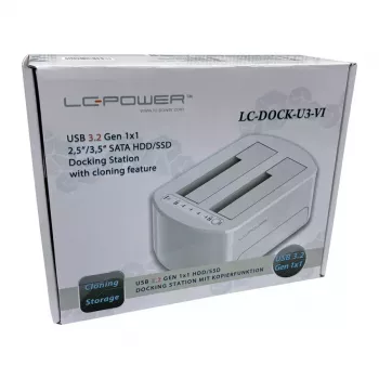 Saugyklos dokinio stotelė LC-Power LC-DOCK-U3-VI USB 3.2 Gen 1 HDD SSD