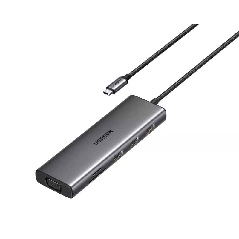 Ugreen Revodok 10-in-1 USB-C šakotuvas UGREEN 15601 10 prievadų 4K HDMI