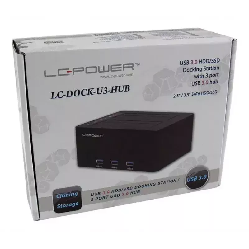 Saugyklos diskų prijungimo stotelė LC-Power LC-DOCK-U3-HUB