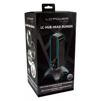 Ausinių laikiklis LC-Power LC-HUB-HEAD-BUNGEE