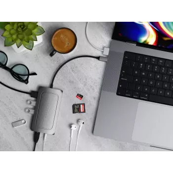 Laptop Dock Satechi ST-U4MA3M USB Type-C Pilka 100W Power Delivery