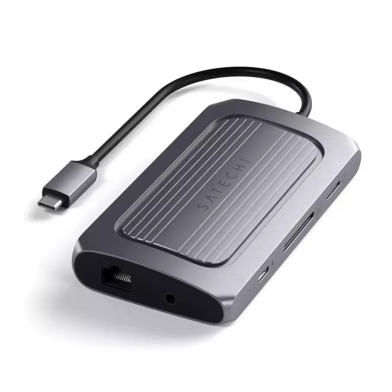 Laptop Dock Satechi ST-U4MA3M USB Type-C Pilka 100W Power Delivery