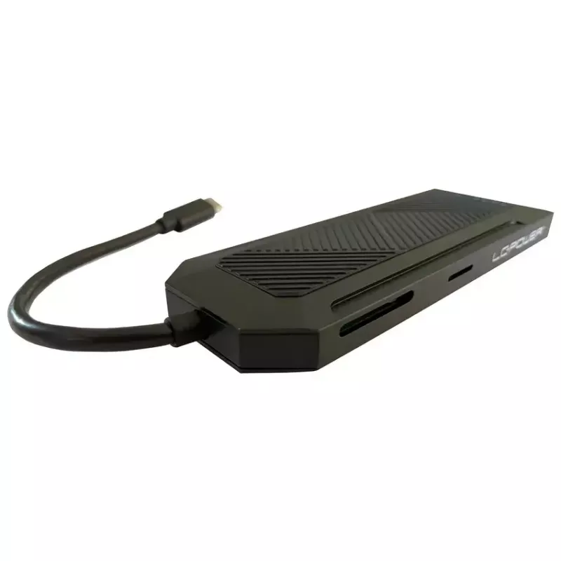 USB šakotuvas LC-Power LC-HUB-C-MULTI-6-RGB Type-C 5000 Mbit/s juoda